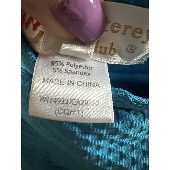 MONTEREY CLUB Women's‎ Golf Skirt Skort Shorts Waffle Weave Knit Blue Small 4-6 - Picture 4 of 5